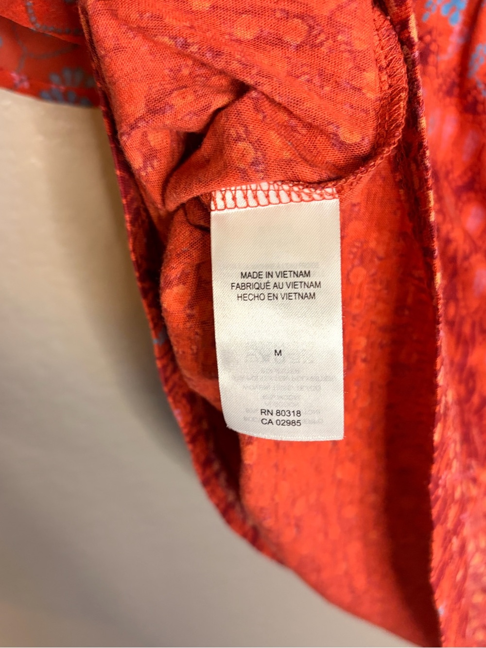 Red & Blue Boho Print Flutter Sleeve Blouse - Picture 7 of 10